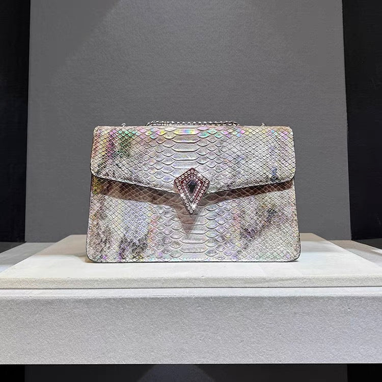 Colorful Snake Print Crossbody Bag