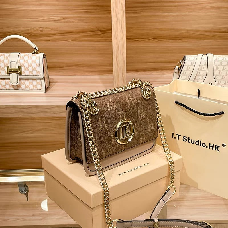 High-End Leather Chain Bag