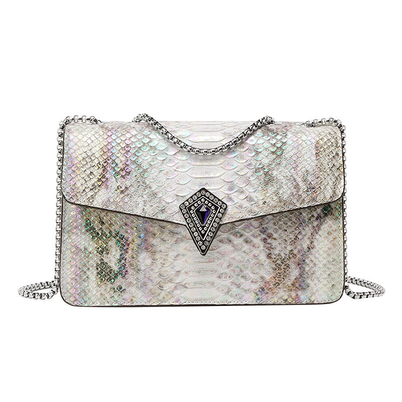 Colorful Snake Print Crossbody Bag