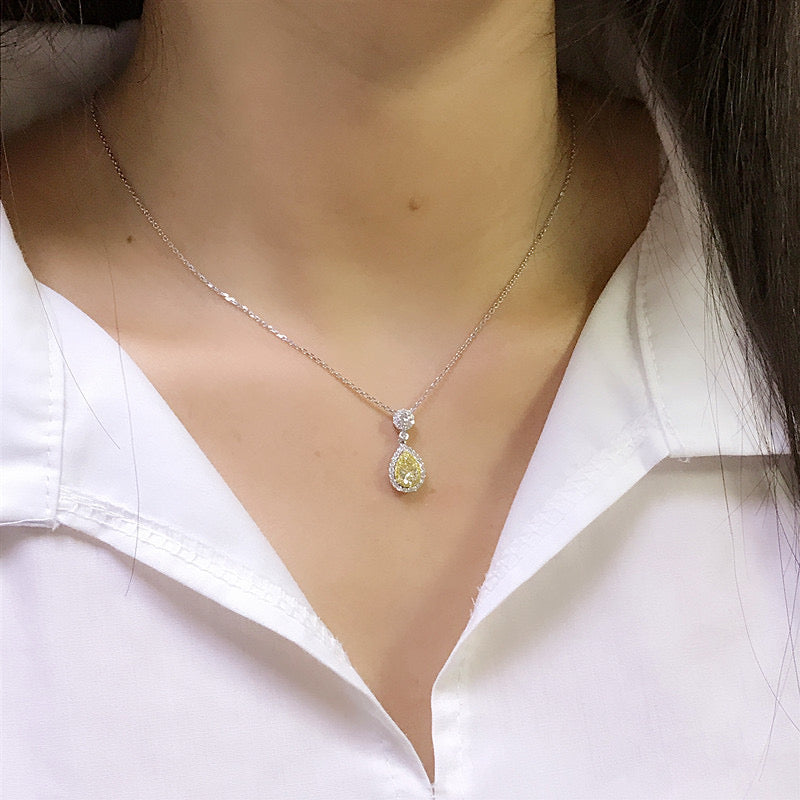 Moissanite zircon necklace