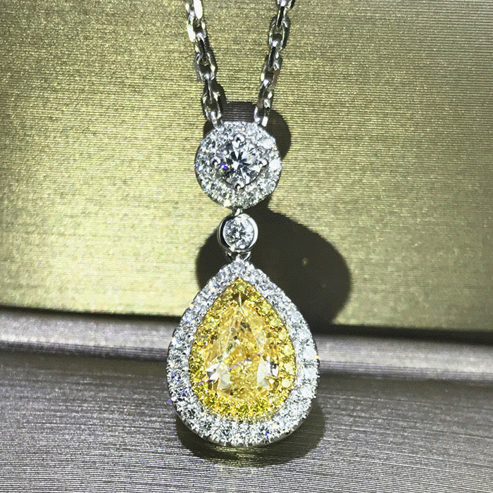 Moissanite zircon necklace