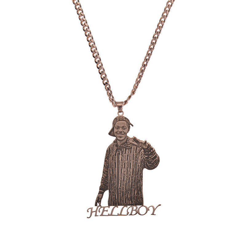 Custom Photo Engraved Pendant Necklace