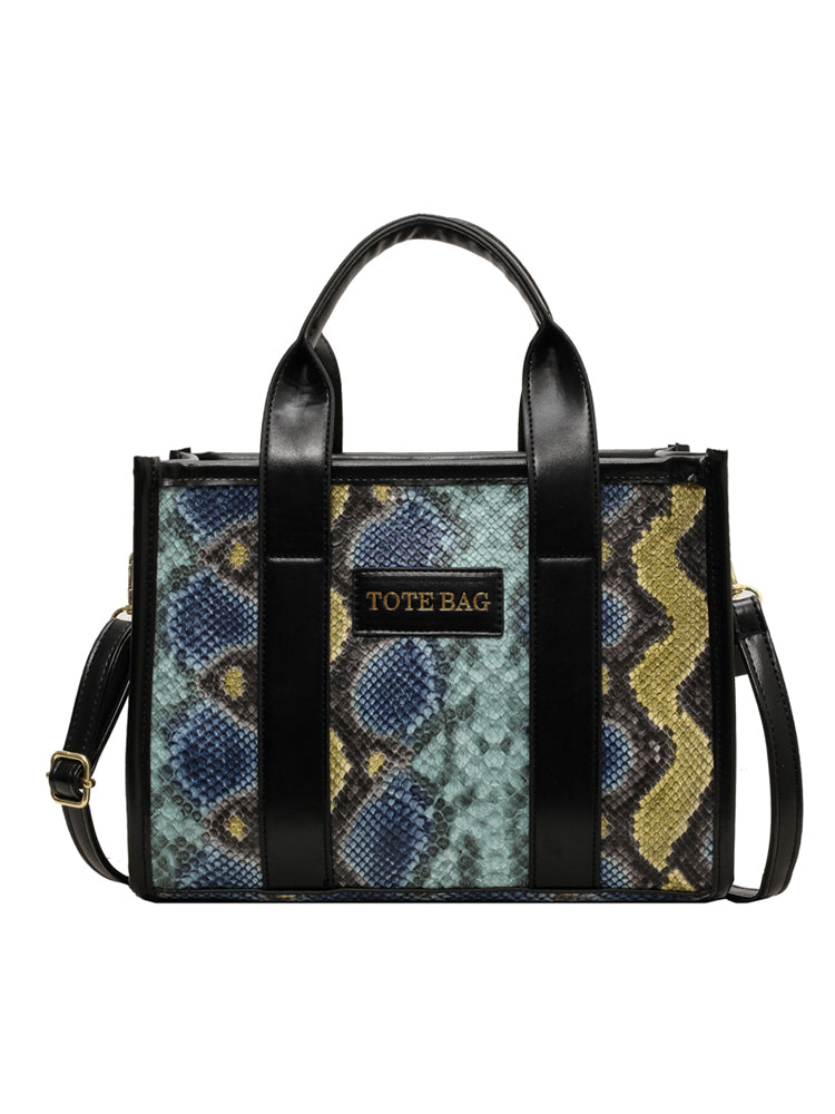 Elegant Snake Print Tote