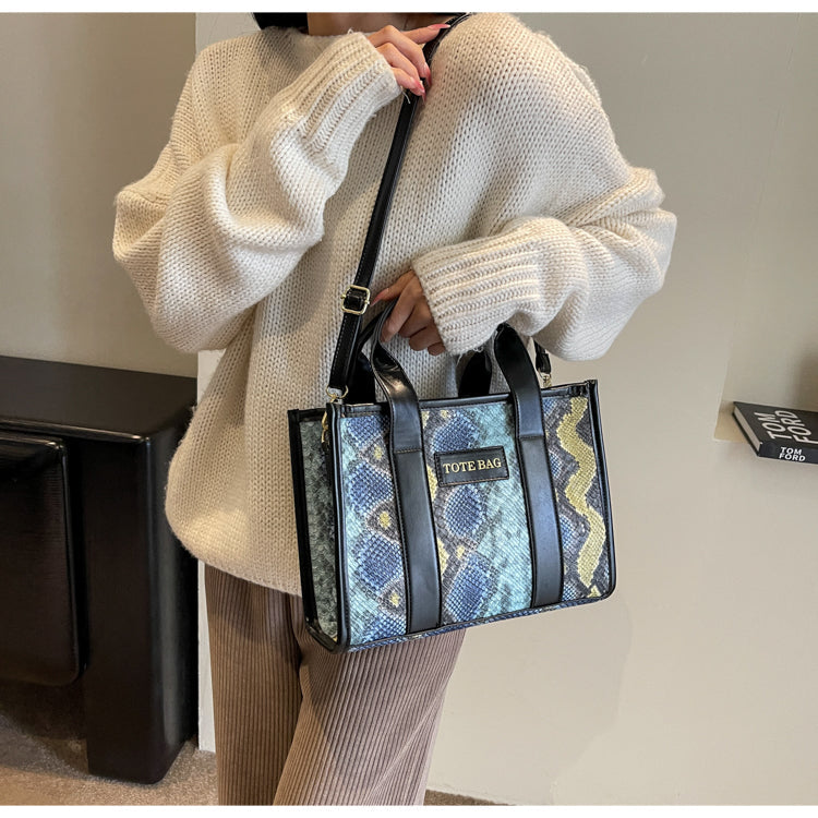 Elegant Snake Print Tote