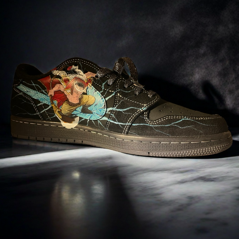 Whitebeard's Wrath Hand-Painted Sneakers