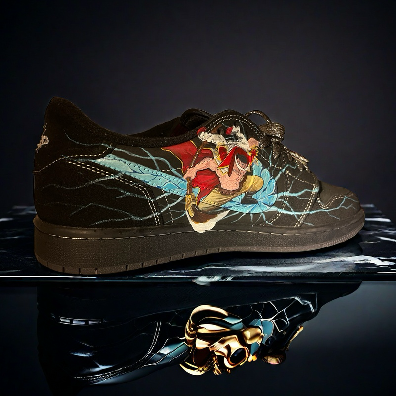 Whitebeard's Wrath Hand-Painted Sneakers