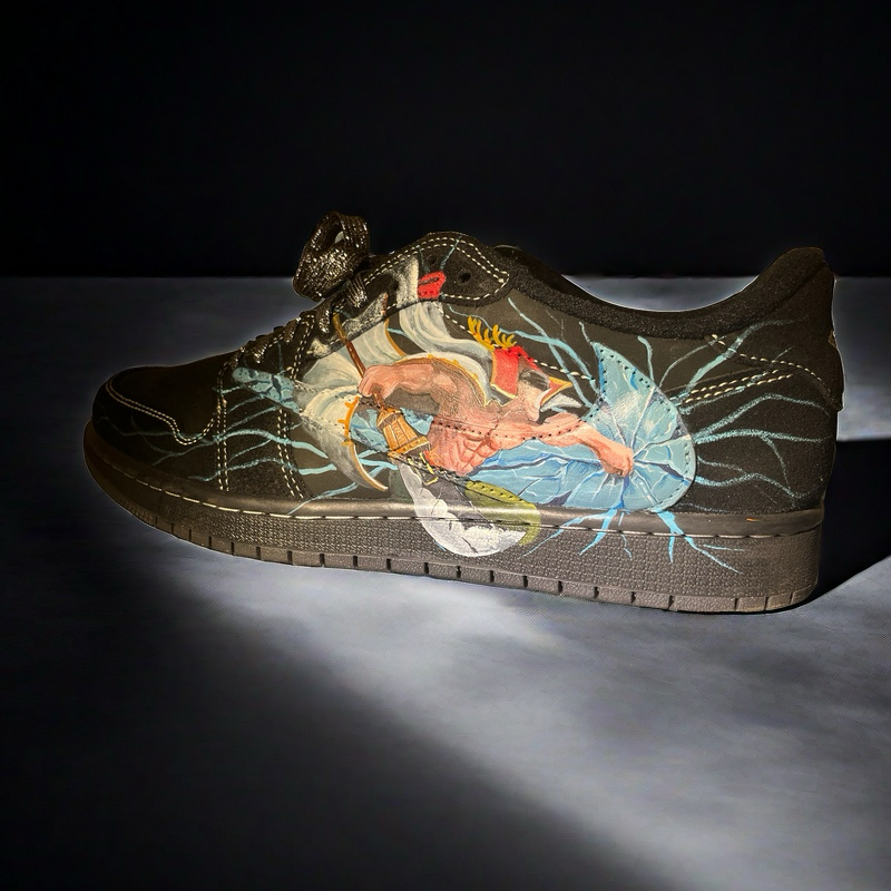 Whitebeard's Wrath Hand-Painted Sneakers