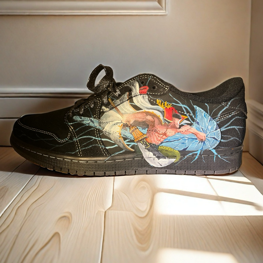 Whitebeard's Wrath Hand-Painted Sneakers