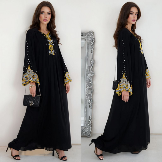 Black & Gold Luxe Abaya