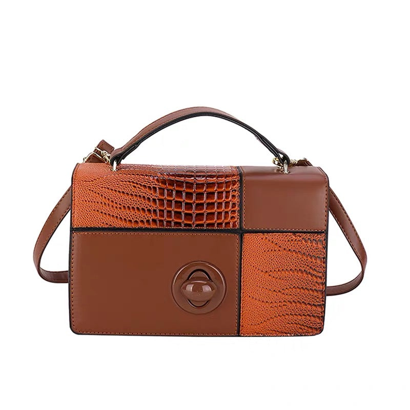 Alligator leather crossbody handbag