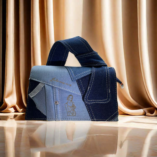 Niche Design Denim Tote Bag