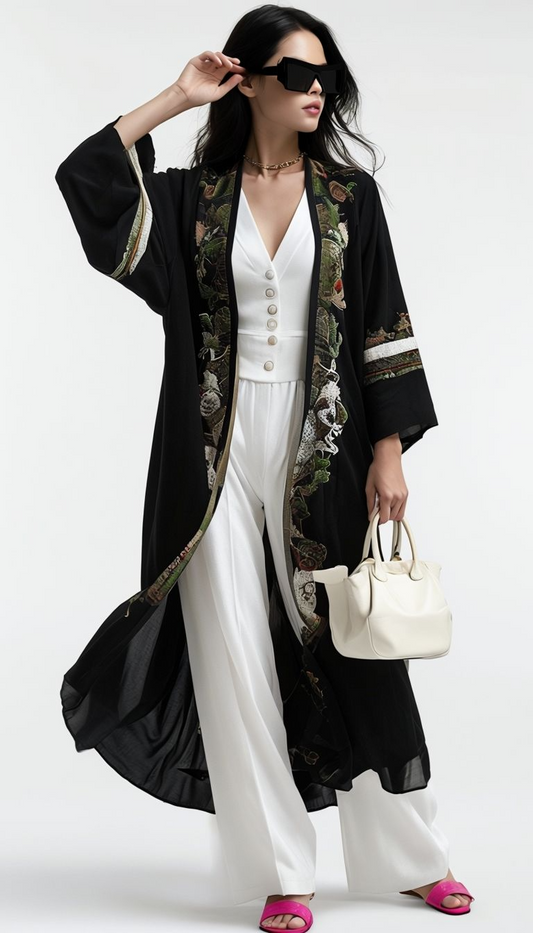 Elegant Floral Abaya