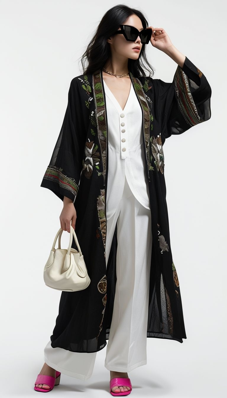 Elegant Floral Abaya