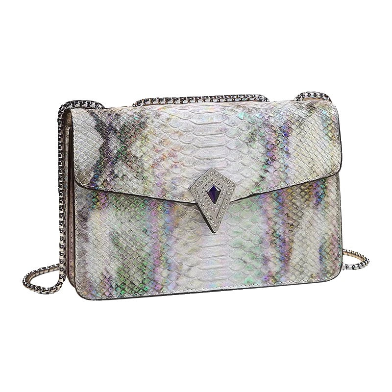 Colorful Snake Print Crossbody Bag