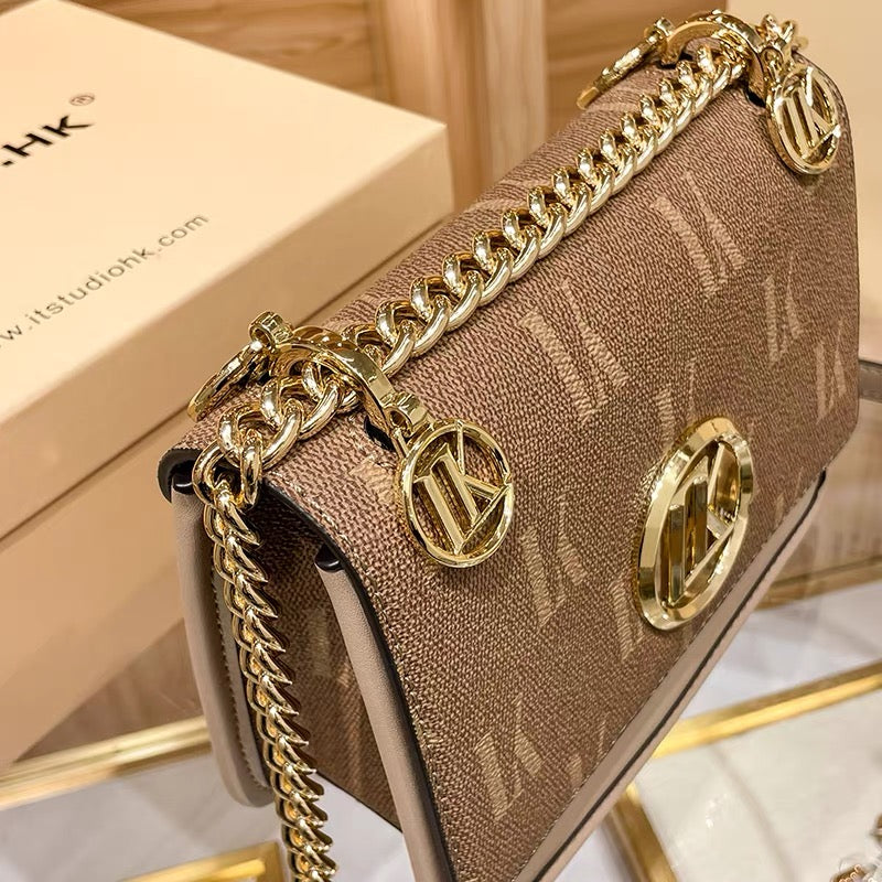 High-End Leather Chain Bag