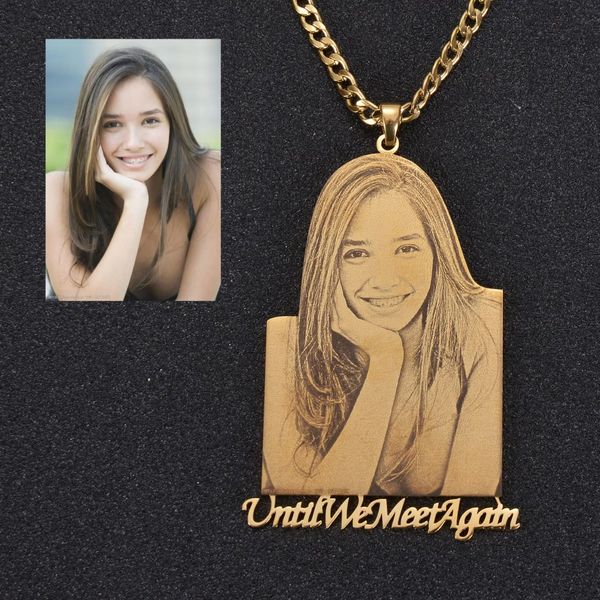 Custom Photo Engraved Pendant Necklace