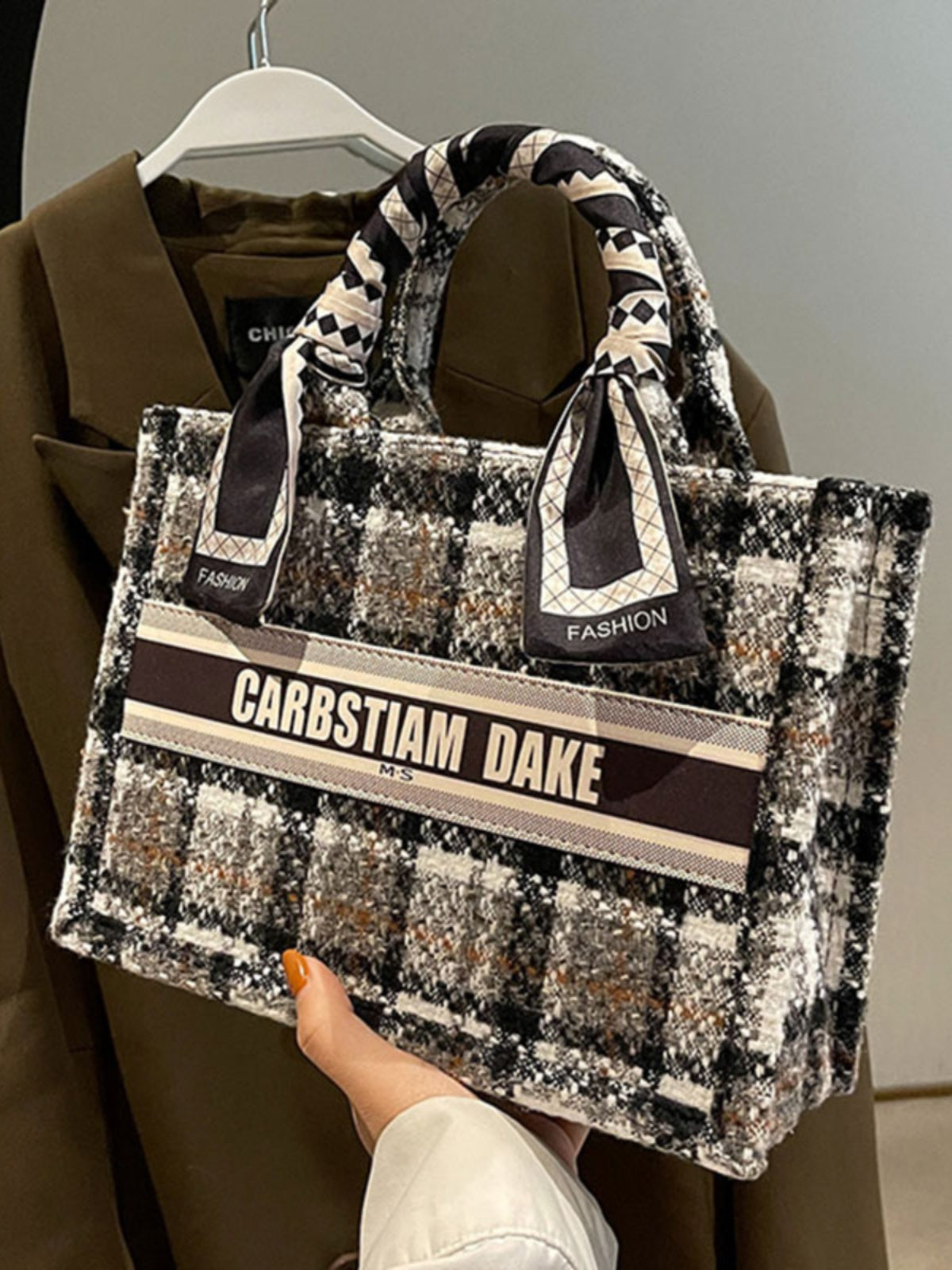 Custom Artisan Striped Weave Tote