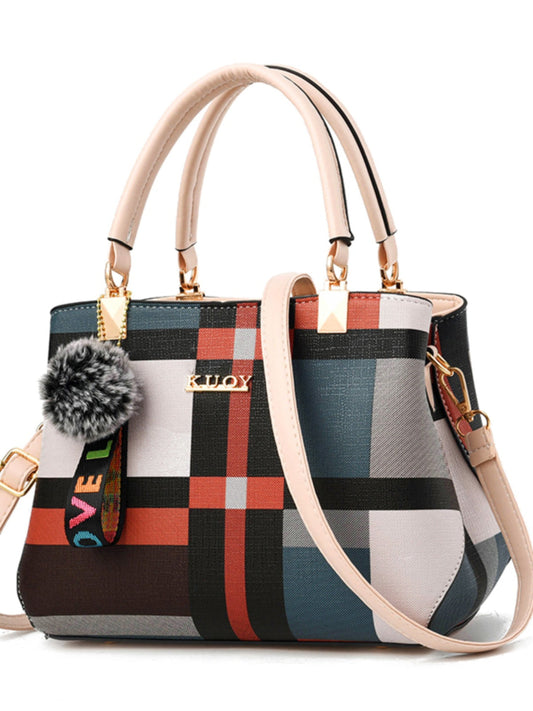 Autumn Plaid Charm Bag