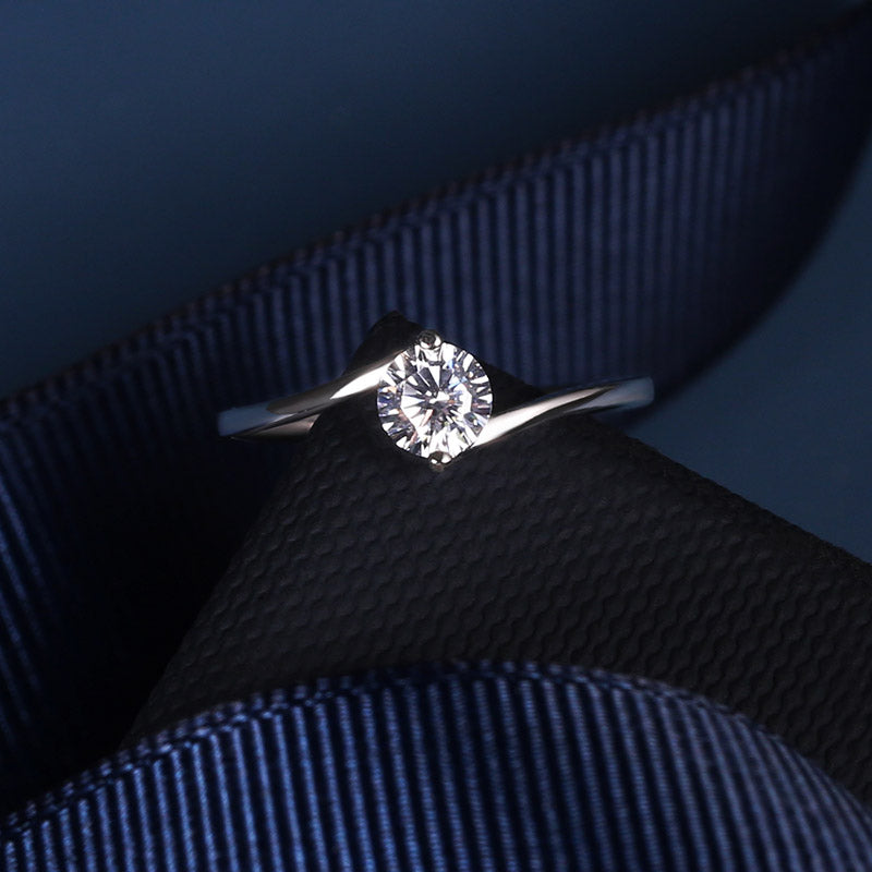 Radiant Moissanite Adjustable Ring