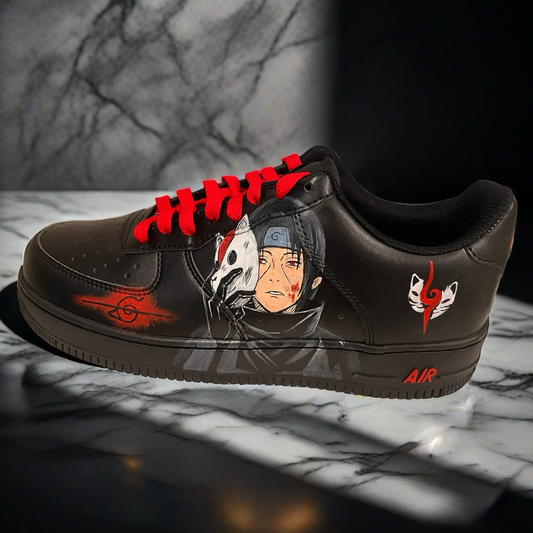 Hand-Painted Itachi Uchiha Sneakers