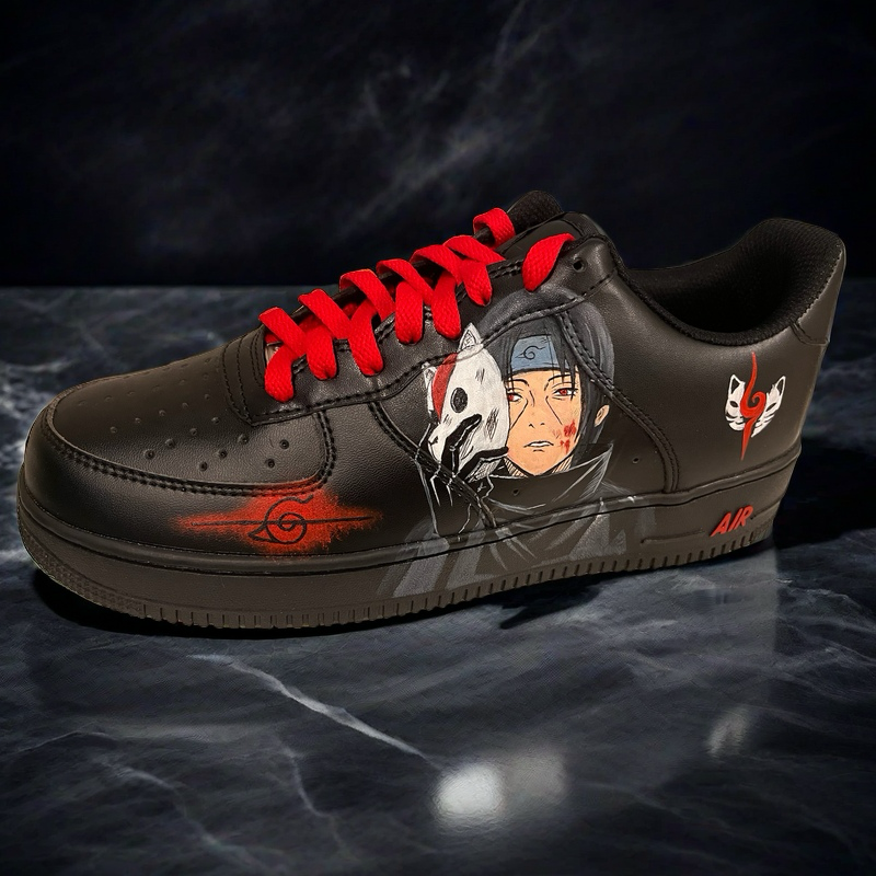 Hand-Painted Itachi Uchiha Sneakers