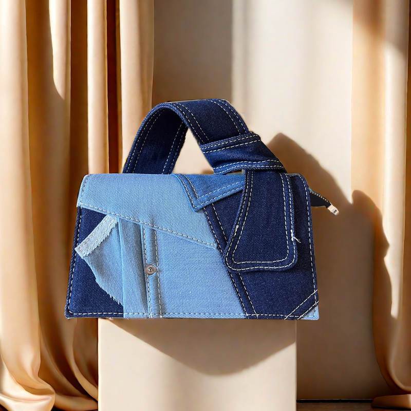 Niche Design Denim Tote Bag