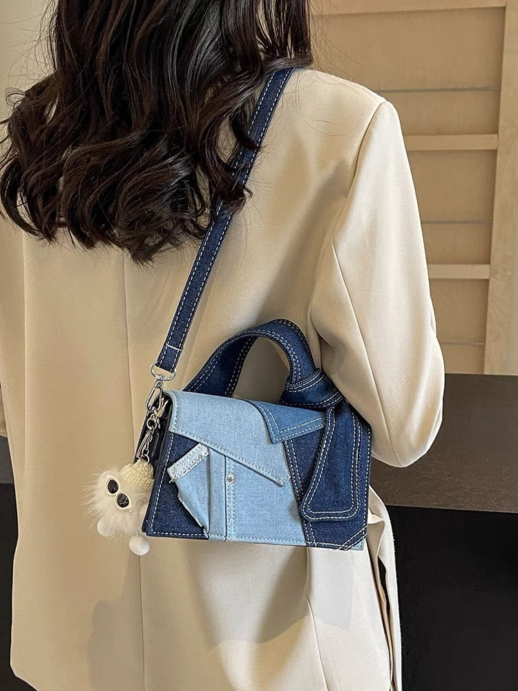 Niche Design Denim Tote Bag